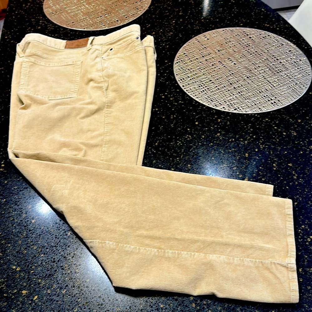 Cremieux Premium Denim Mens Corduroy Pants Straight Leg Sz 40 X 30